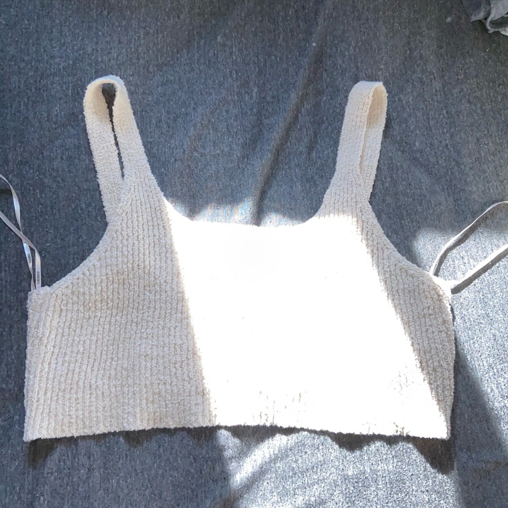 cropped knit tank top
